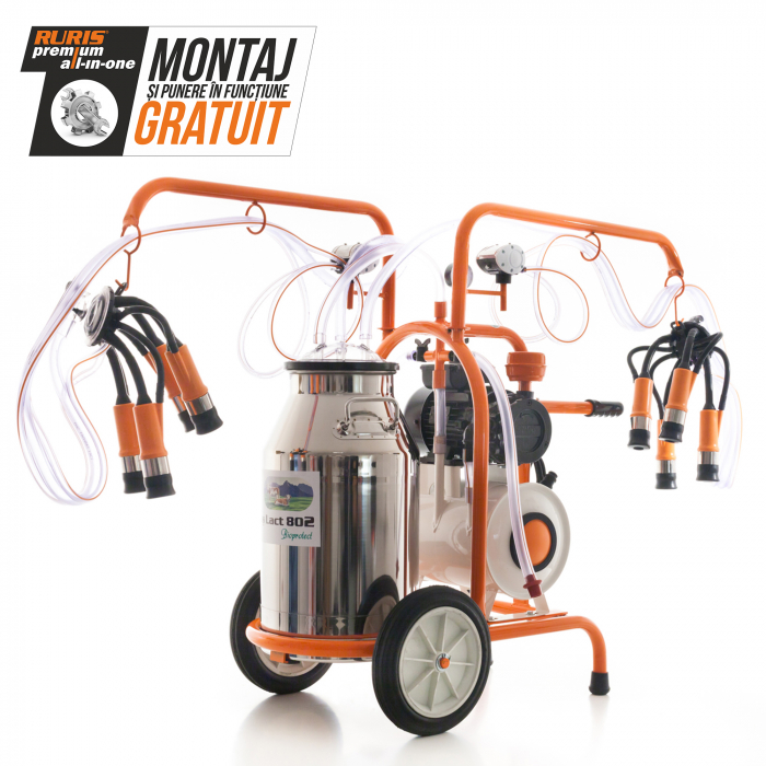 Mulgatoare de vaci Ruris FAGARAS LACT 802, 2 posturi, 1 bidon inox 40 litri [2]
