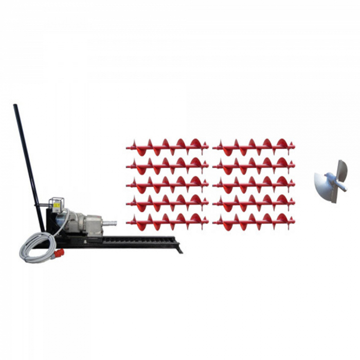 PACHET - Foreza de pamant orizontala Eurokomax, motor trifazat, 2.2 kW + 10 m burghie si cap forare Ø 250 mm [2]