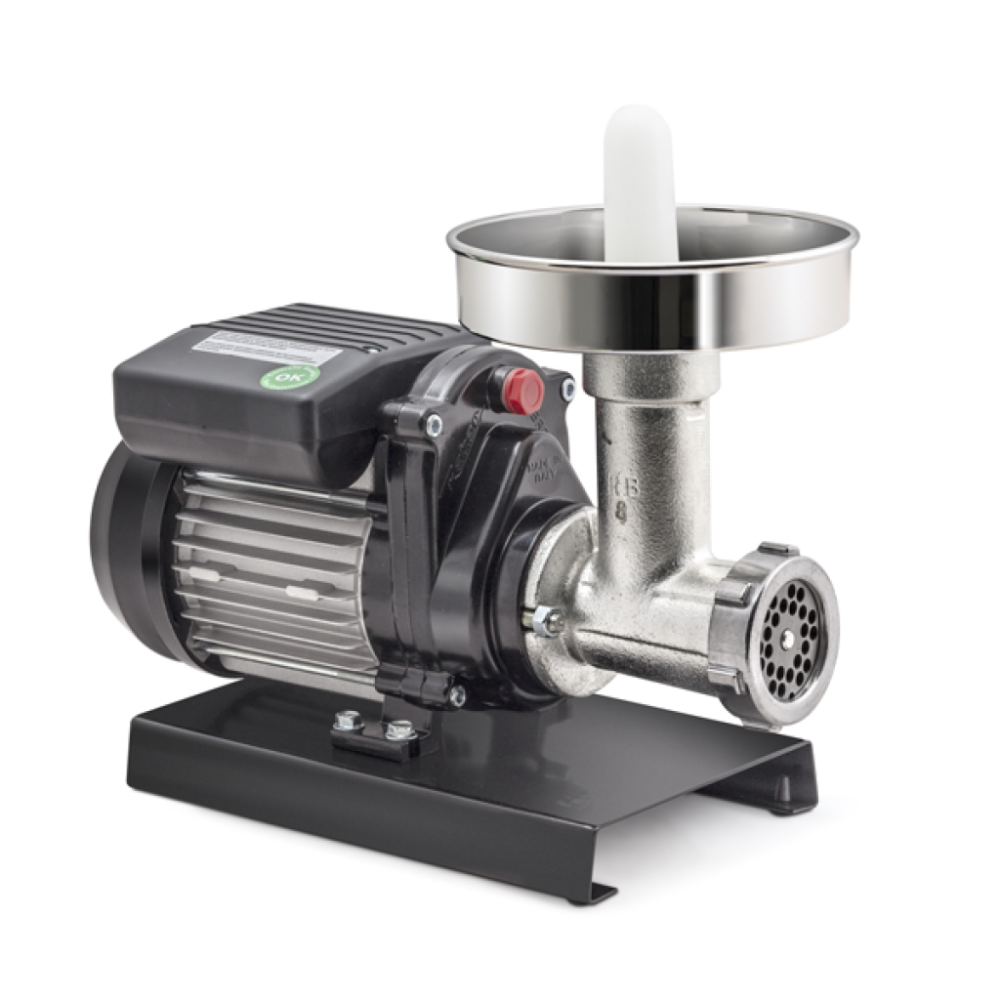 Pachet - Masina de tocat carne electrica nr. 5, Reber 9502 NI, 400 W, 30-50 kg/h, vas inox + Accesoriu stors rosii Reber 8710 N, nr. 3, accesorii inox [2]