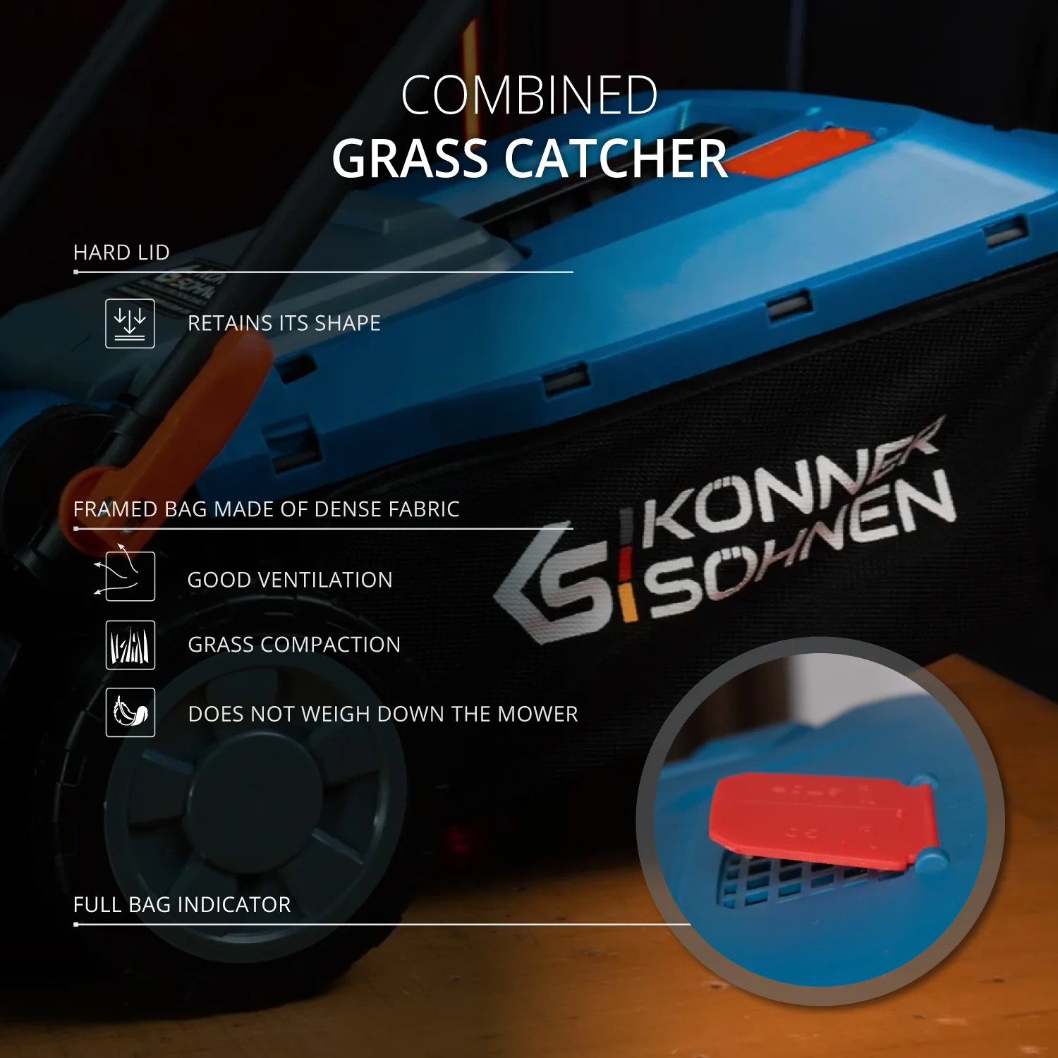 Pachet - Masina tuns gazon Konner & Sohnen KS 33LM-20V + Trimmer tuns iarba KS BCT-20V + CADOU 1 acumulator 20V, 4Ah [7]