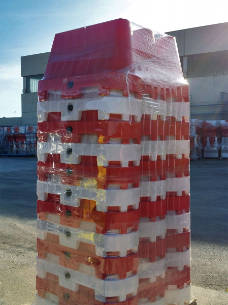 Parapet rutier lestabil din plastic Tekcnoplast NJ70/1I, 1000 x 400 x 700 mm, Rosu [3]