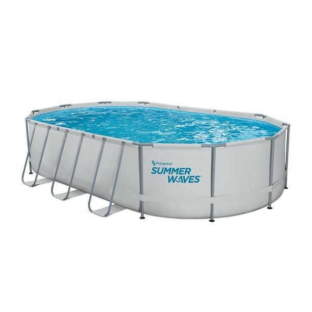 Piscina ovala cu cadru metalic Summer Waves, 488 x 305 x 107 cm [3]