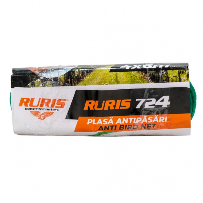 Plasa antipasari RURIS 724, polietilena, protectie UV, verde, 4 x 6 m [6]