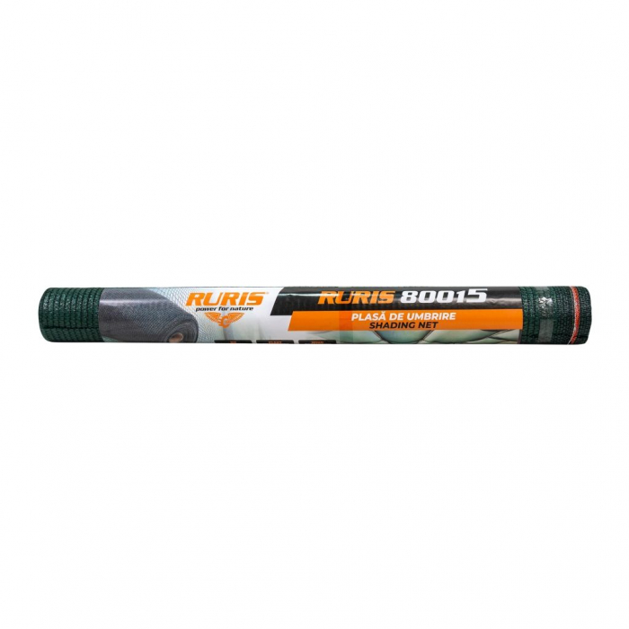 Plasa umbrire RURIS 80015, HDPE, protectie UV, verde, grad umbrire 80%, 1.5 x 10 m [3]