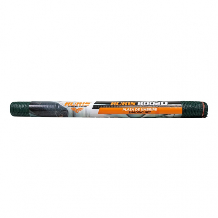 Plasa umbrire RURIS 80020, HDPE, protectie UV, verde, grad umbrire 80%, 2 x 10 m [3]