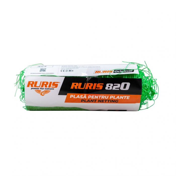 Plasa pentru plante RURIS 820, polipropilena, verde, protectie UV, 2 x 10 m [4]