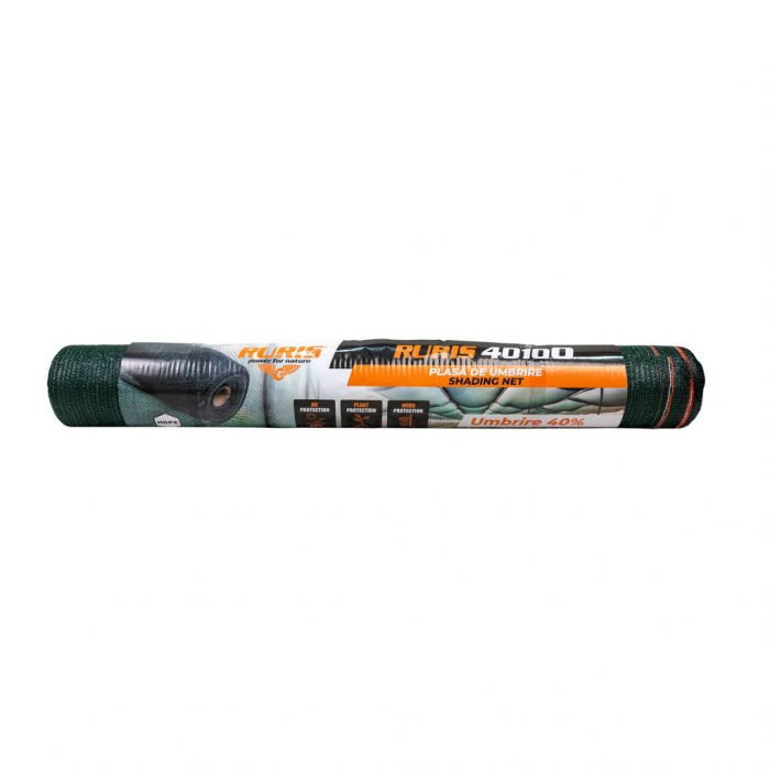 Plasa umbrire RURIS 40100, HDPE, protectie UV, verde, grad umbrire 40%, 2 x 50 m [3]