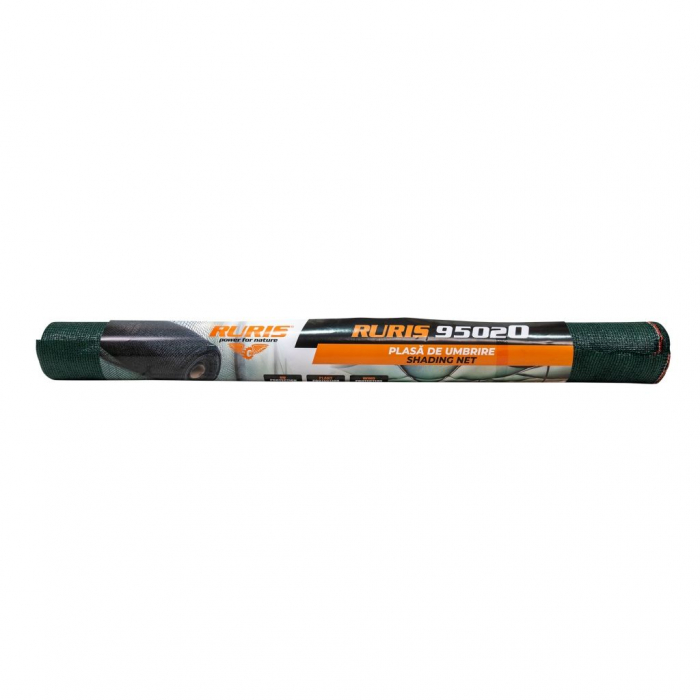Plasa umbrire RURIS 95020, HDPE, protectie UV, verde, grad umbrire 95%, 2 x 10 m [3]