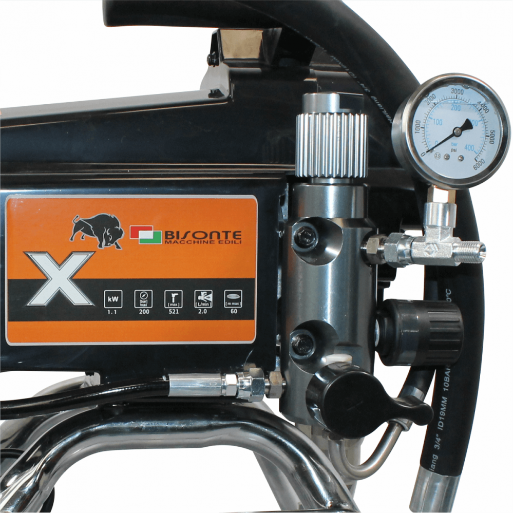 Pompa airless cu piston Bisonte PAZ-20X, 1100 W, debit 2.0 l/min [4]