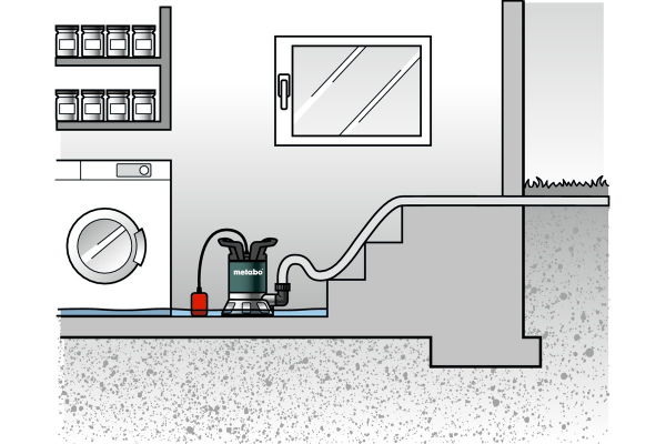 Pompa submersibila apa curata Metabo TP 12000 SI, 1.25", 600 W, 195 L/min, Hmax. 9 m [5]