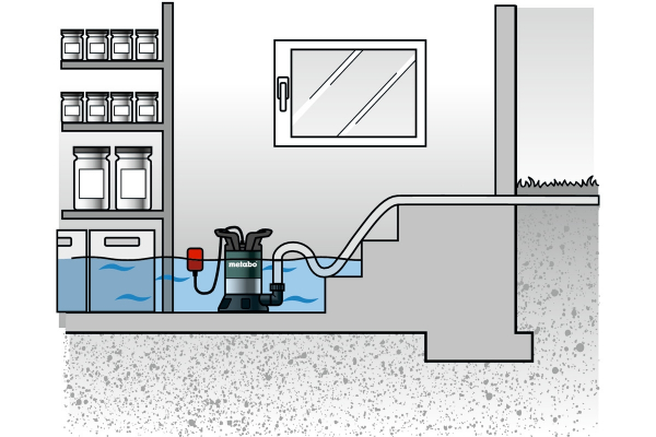 Pompa submersibila apa curata Metabo TP 12000 SI, 1.25", 600 W, 195 L/min, Hmax. 9 m [7]