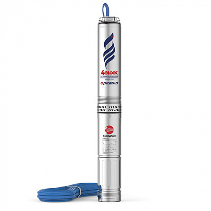 Pompa submersibila apa curata Pedrollo 4 BLOCKm 6/10, 1.25", 1100 W, 150 L/min, Hmax. 65 m [1]