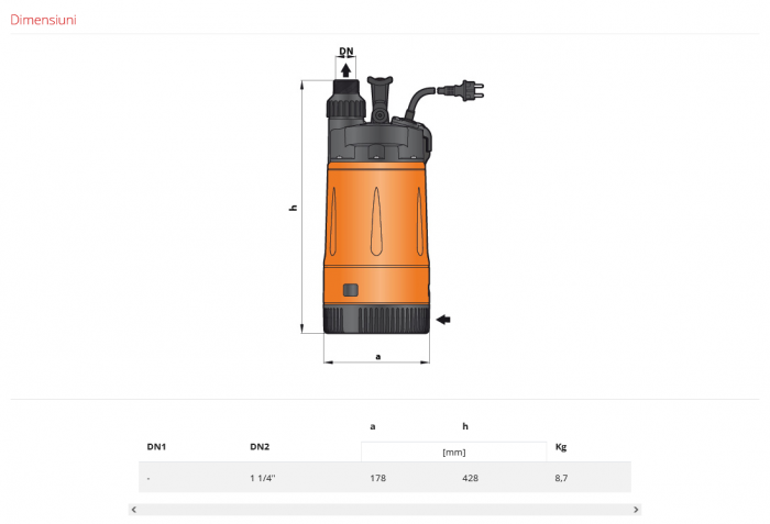 Pompa submersibila apa curata Pedrollo TOP MULTI-TECH 2, 1 1/4", 550 W, 80 L/min, Hmax. 40 m [3]