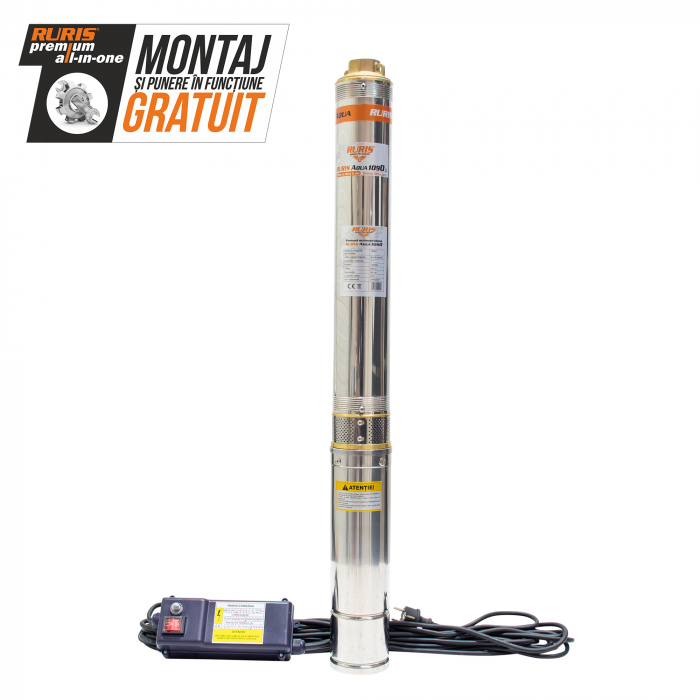 Pompa submersibila apa curata Ruris Aqua 1090, 1.25", 1100 W, 67 L/min, Hmax. 100 m [2]