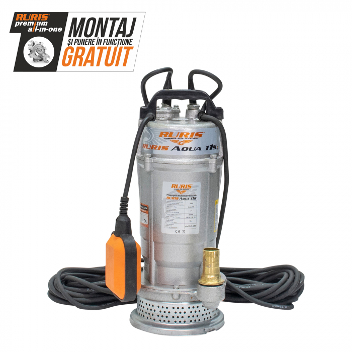 Pompa submersibila apa curata Ruris Aqua 11S, 1", 550 W, 60 L/min, Hmax. 25 m [2]