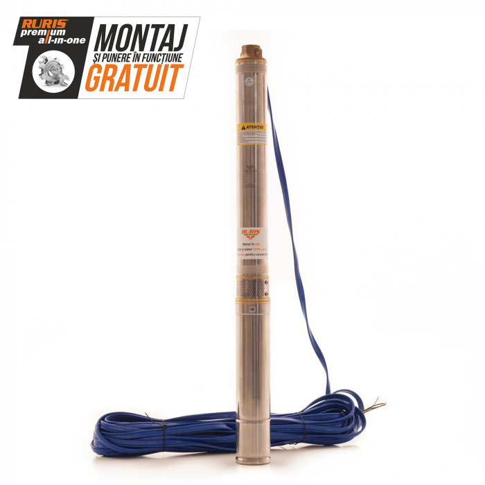 Pompa submersibila apa curata Ruris Aqua 690, 1", 370 W, 50 L/min, Hmax. 60 m [2]
