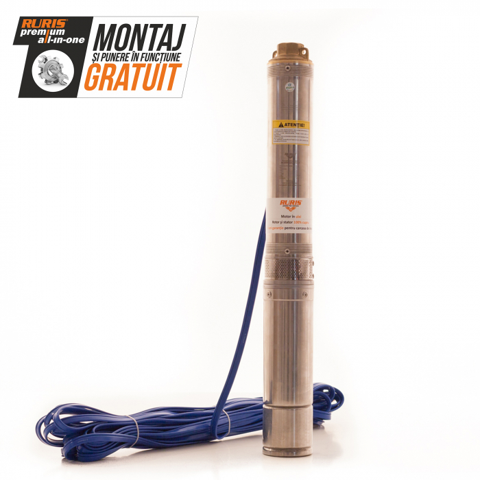 Pompa submersibila apa curata Ruris Aqua 790, 1.25", 550 W, 50 L/min, Hmax. 60 m [2]