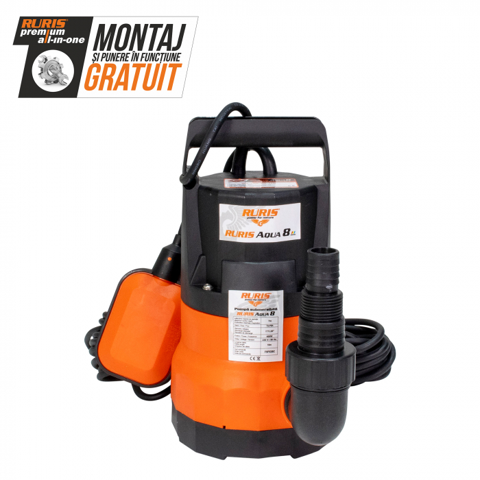 Pompa submersibila apa curata Ruris Aqua 8, 1", 400 W, 117 L/min, Hmax. 7 m [2]