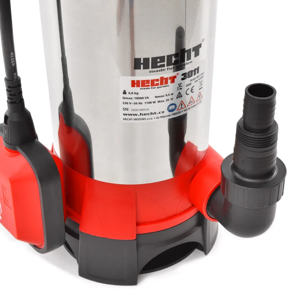 Pompa submersibila apa murdara HECHT 3011, 1", 1100 W, 300 L/min, Hmax. 9.5 m [4]