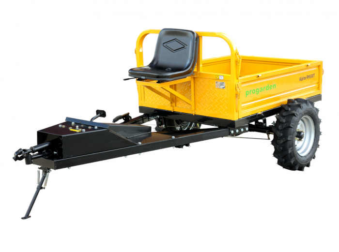 Remorca cu tractiune ProGARDEN Alpine RM500T G2, 500 kg, 1 osie, prindere bolt pentru motocultor, roti profil agricol 6.00-12 [1]