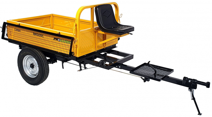Remorca motocultor ProGARDEN Campo RM500C, max. 500 kg, dimensiuni bena 1310 x 830 x 280 mm [3]