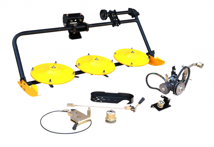 Cositoare frontala rotativa cu 3 discuri pentru mini tractoare ProGARDEN Campo T12 G2, G2.1 [2]
