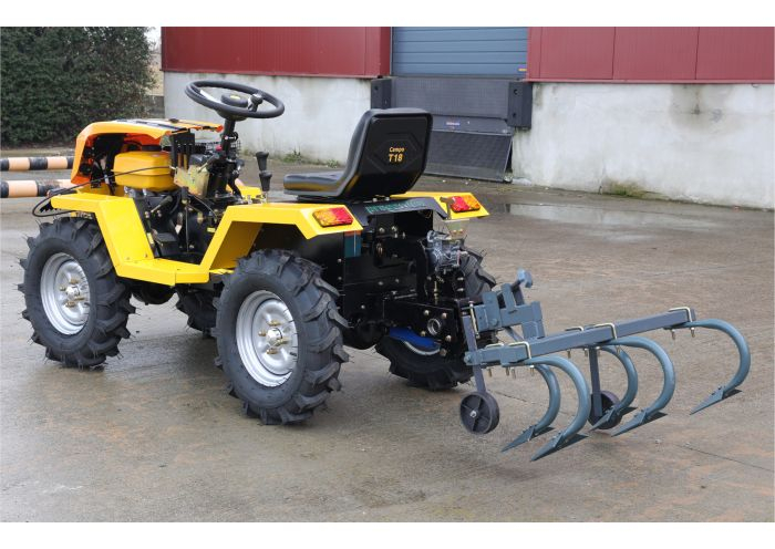 Cultivator cu 5 brazdare pentru mini tractor ProGARDEN Campo T12, T18, latime de lucru 100 cm [4]