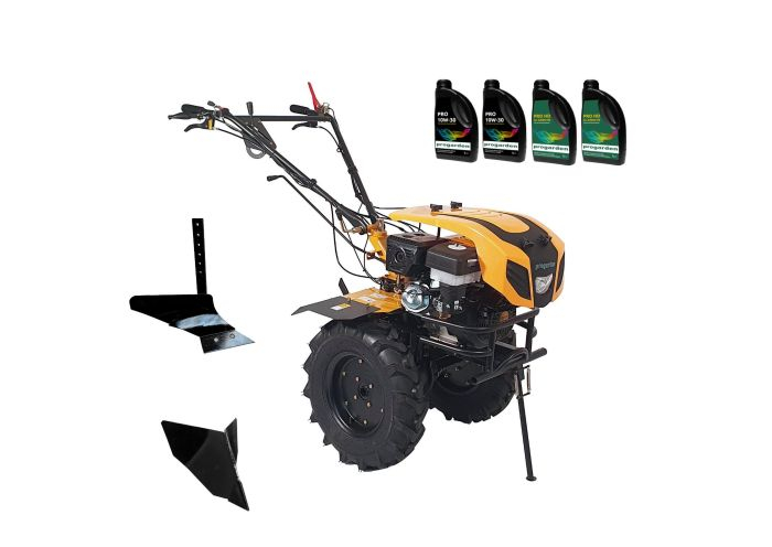 Pachet Motocultor ProGARDEN Campo 1844, 18 CP + Plug arat simplu + Plug bilonat fix + 2L Ulei motor + 2L Ulei transmisie [1]