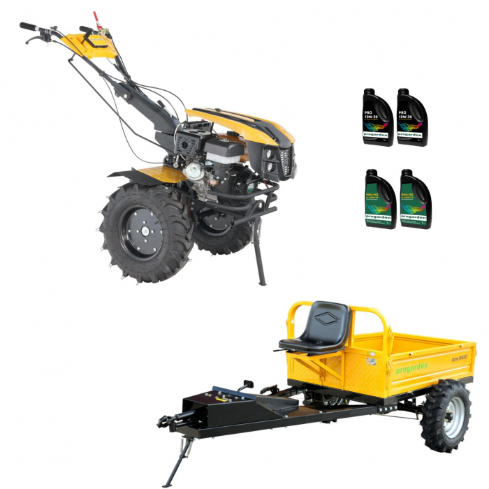ProGARDEN Pachet Campo 1873 Alpine V2 Motocultor 18CP + RM500T Remorca + 4L Ulei [1]