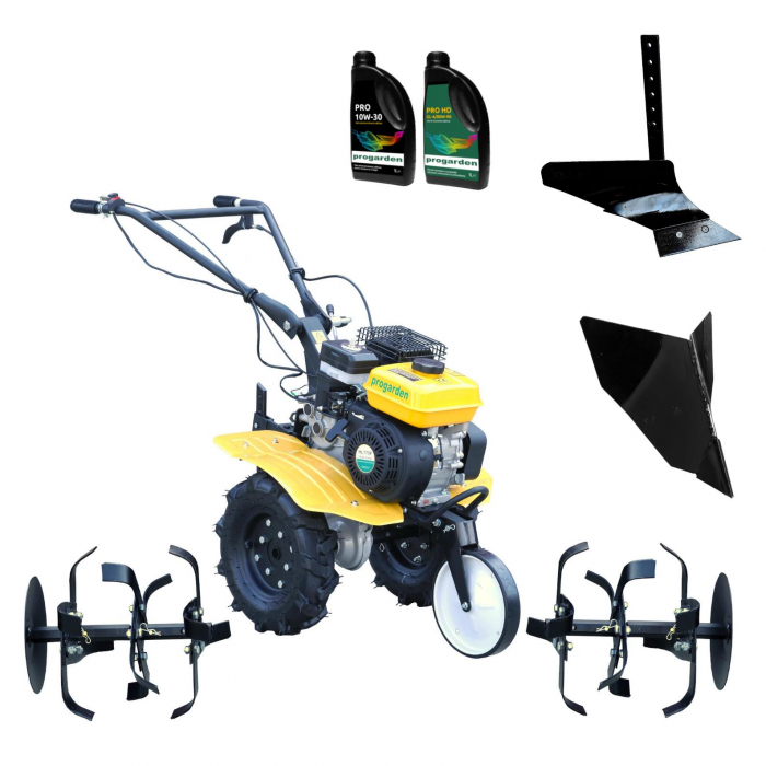 Pachet Motosapa ProGARDEN Campo 703, 7 CP + Plug arat simplu + Plug bilonat fix + 1L Ulei motor + 1L Ulei transmisie [1]