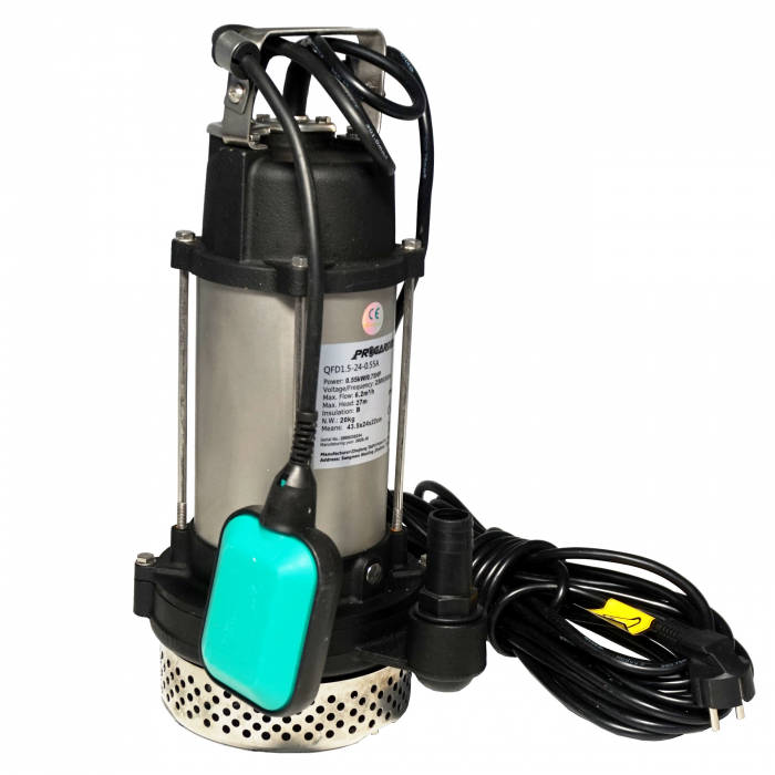 Pompa submersibila apa murdara ProGARDEN QFD1.5-24-0.55A, 1", 550 W, 100 L/min, Hmax. 27 m [3]