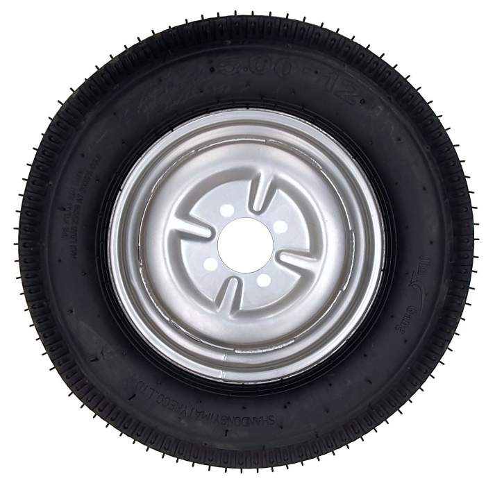 Set roti complete 5.00-12, 4 prezoane pentru remorca ProGARDEN PRO-R500, Campo RM500C [3]
