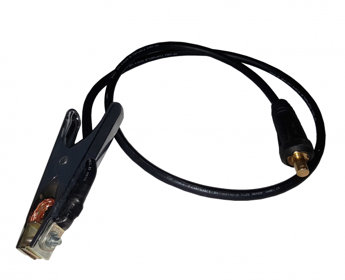 Cablu sudura 2 m cu cleste masa 300A, conector cablu 35-50, ProWELD MCS-300 [1]