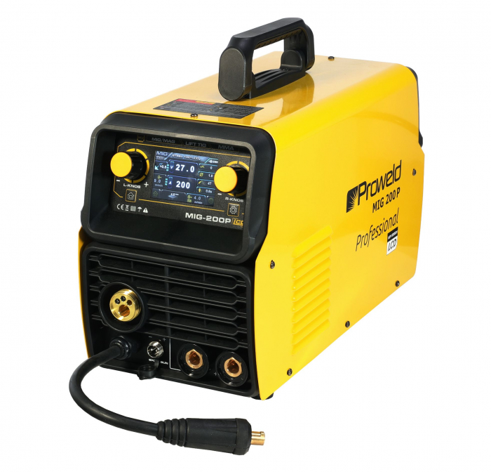 Invertor sudura MIG/MAG ProWELD MIG 200P Synergetic functii puls simplu/dublu, DC normal, 2T/4T, mentinere automata, MMA, LiftTIG [2]