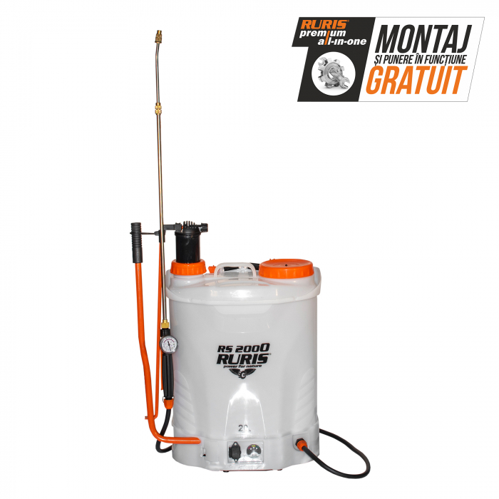 Pulverizator electric / manual Ruris RS 2000, 12V, 8Ah, 20 litri [2]