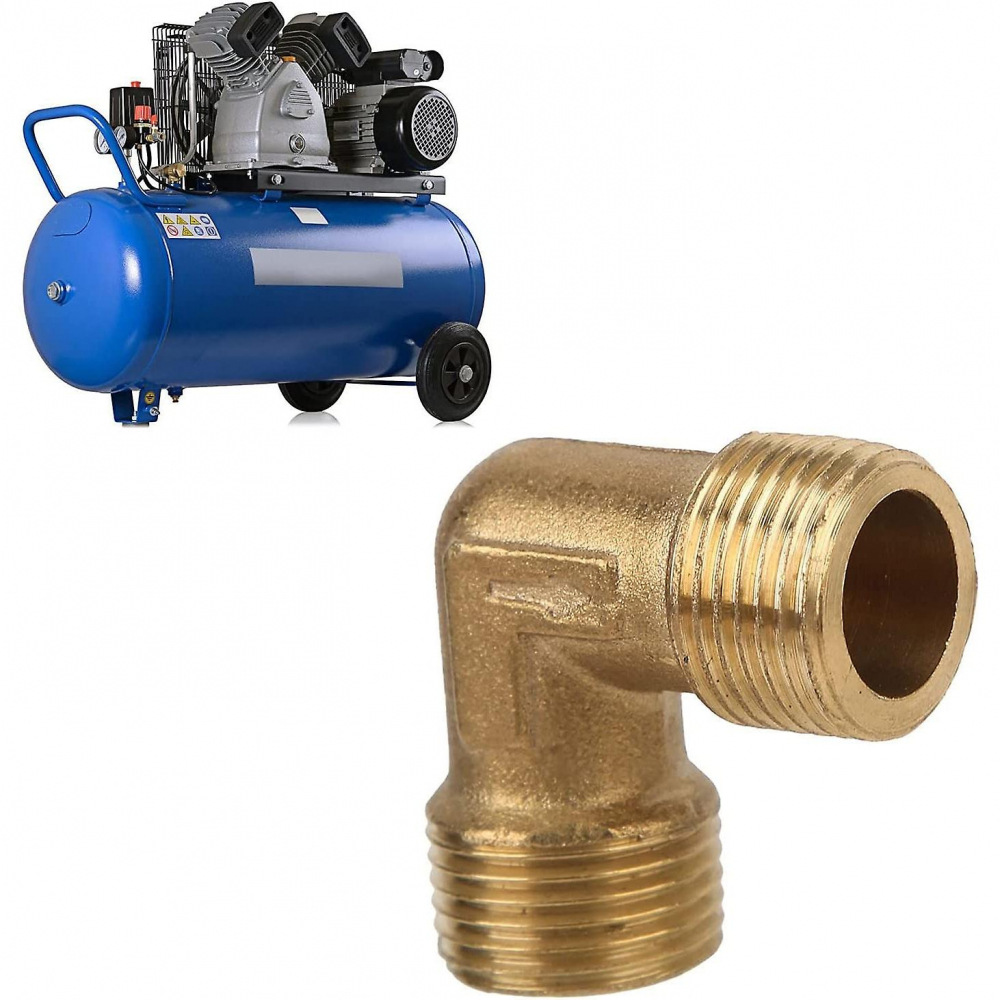 Racord L compresor aer, filet tata 3/8" x 3/8" Airmaster AIR2SHU824, AIR2SHU824 [2]