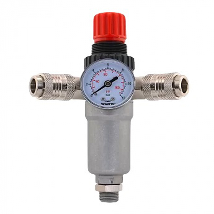 Regulator de presiune cu manometru si 2 cuple rapide OMG 630R, 3/8" [1]