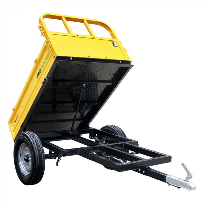 Remorca mini tractor ProGARDEN Campo RM500CT, max. 500 kg, bena 1310 x 830 x 280 mm, prindere cupla [2]