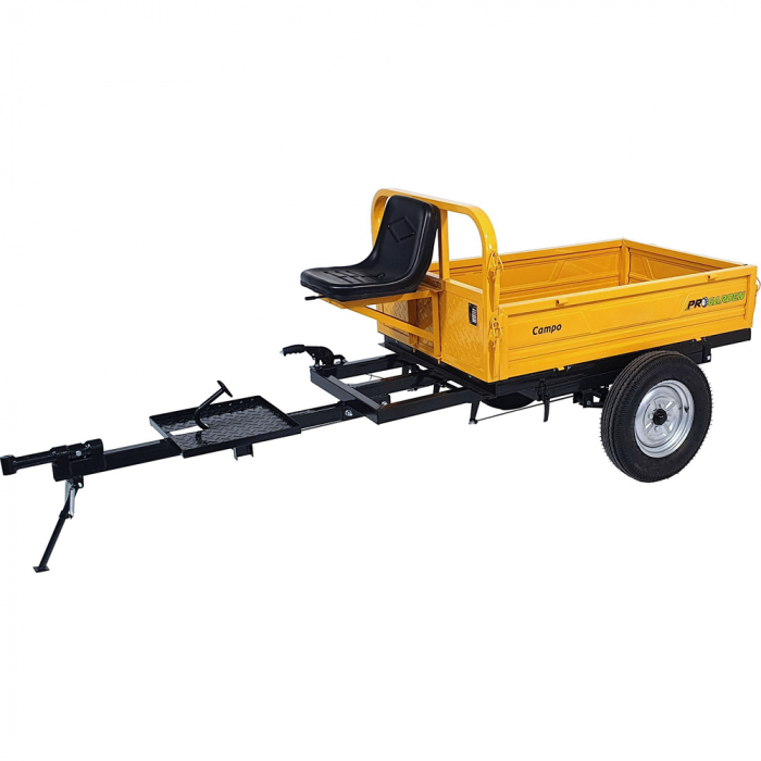 Remorca mini tractor ProGARDEN Campo RM600CT, max. 600 kg, bena 1700 x 1200 x 280 mm, prindere cupla [8]