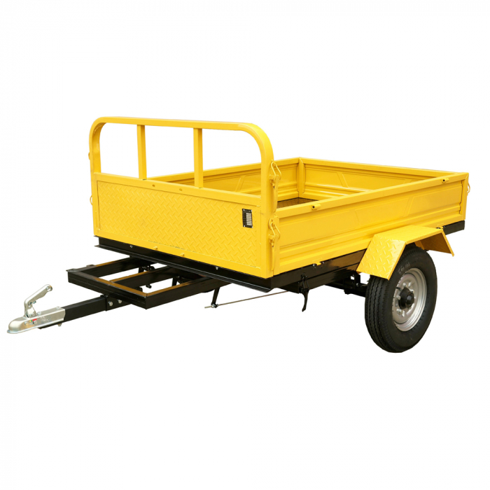 Remorca mini tractor ProGARDEN Campo RM600CT, max. 600 kg, bena 1700 x 1200 x 280 mm, prindere cupla [1]
