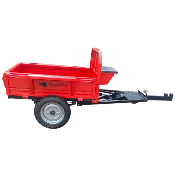 Remorca motocultor Bisonte BTA-500R1, max. 500 kg, basculare manuala [2]