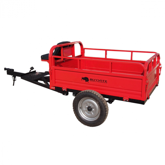 Remorca motocultor Bisonte BTA-600R, max. 600 kg, basculare manuala [4]