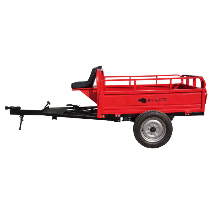 Remorca motocultor Bisonte BTA-600R, max. 600 kg, basculare manuala [3]