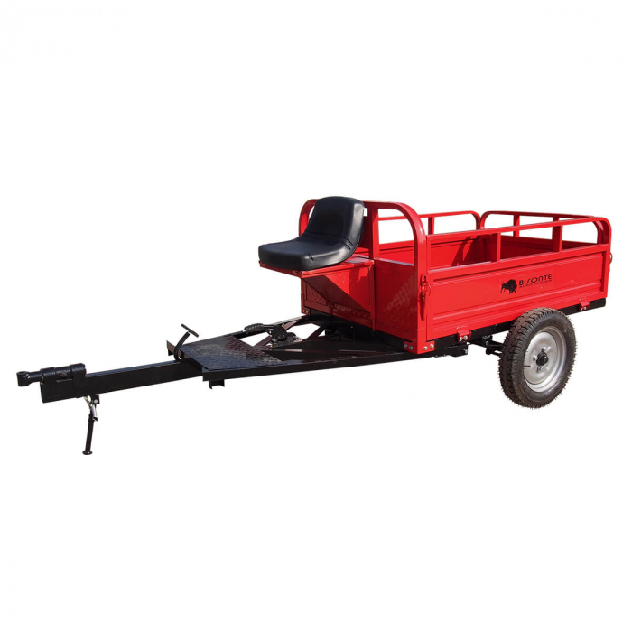 Remorca motocultor Bisonte BTA-600R, max. 600 kg, basculare manuala [2]