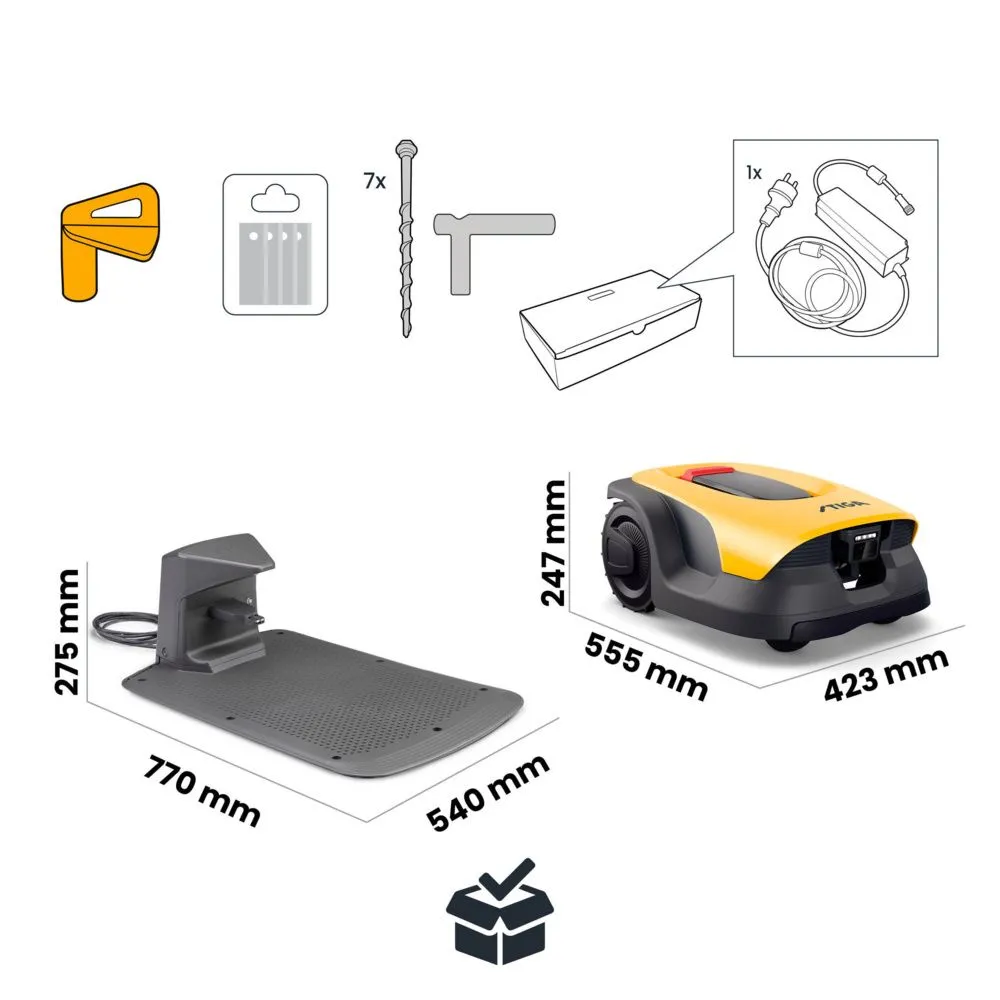 Robot de tuns gazon autonom cu tehnologie Stiga Vista A 10v, baterie 2.5 Ah, max. 1000 mp [8]