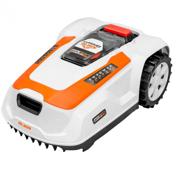 Robot de tuns gazon Ruris RXR1000, 20V, 5Ah, latime de taiere 220 mm, suprafata max. 1000 mp [12]