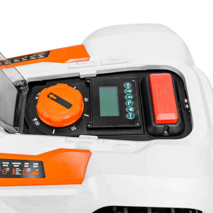 Robot de tuns gazon Ruris RXR1000, 20V, 5Ah, latime de taiere 220 mm, suprafata max. 1000 mp [6]
