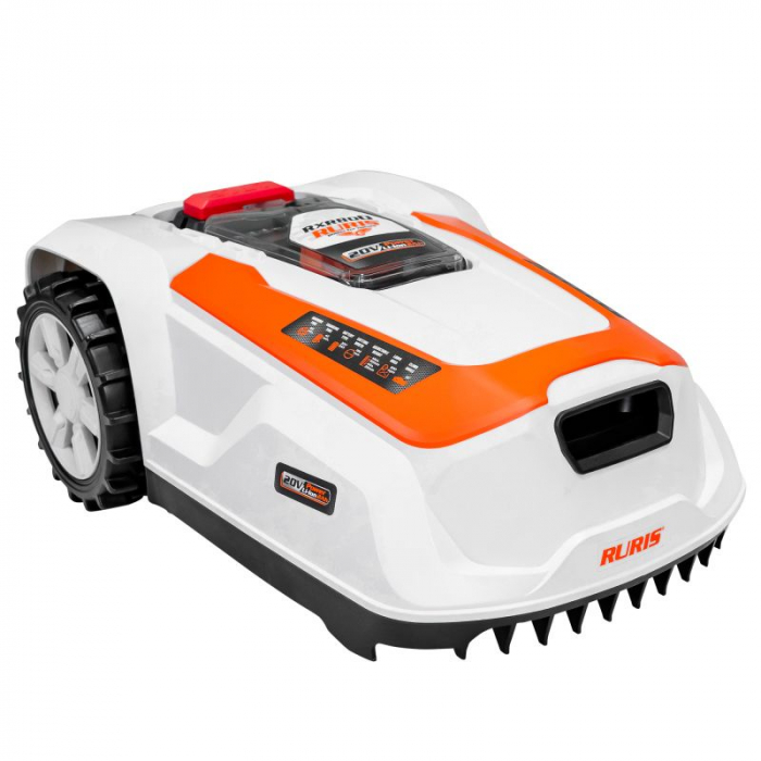 Robot de tuns gazon Ruris RXR800, 20V, 2Ah, latime de taiere 180 mm, suprafata max. 800 mp [2]
