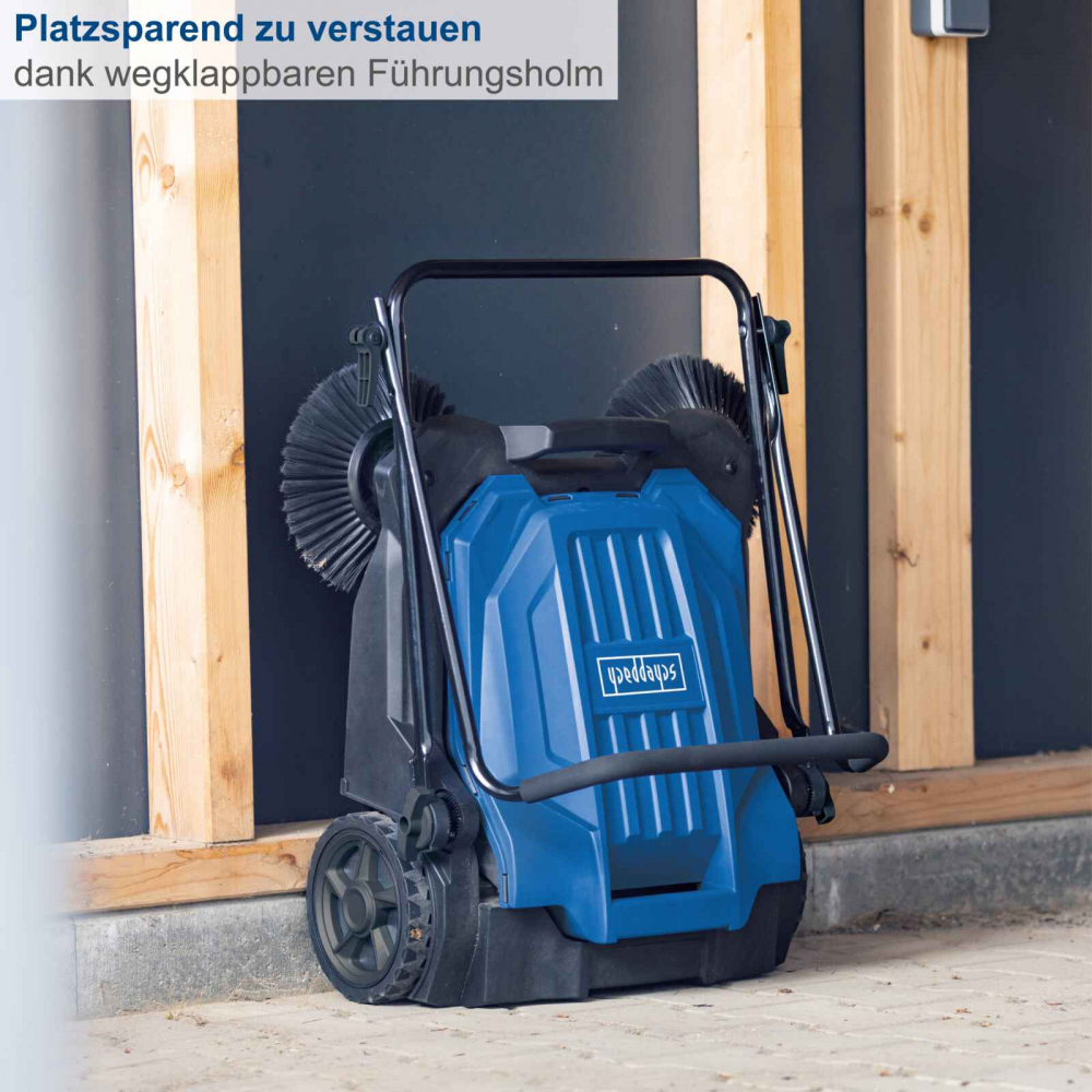 Matura manuala Scheppach S 800, latime 650 mm, cos 20 L, 3 perii, suprafata 2600 m²/h [3]