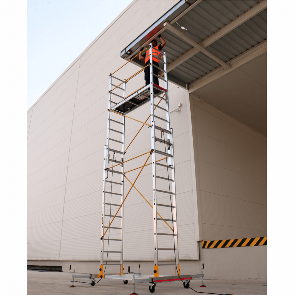 Schela mobila profesionala din aluminiu Condor TeleSafe 005XL, inaltime maxima de lucru 5.83 m [5]